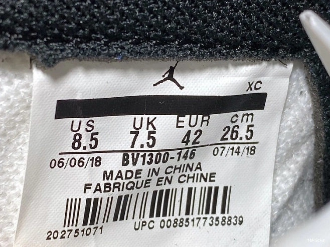 Rep TBK Jordan BV1300-146 High OG Retro 1 x Union Air 0719